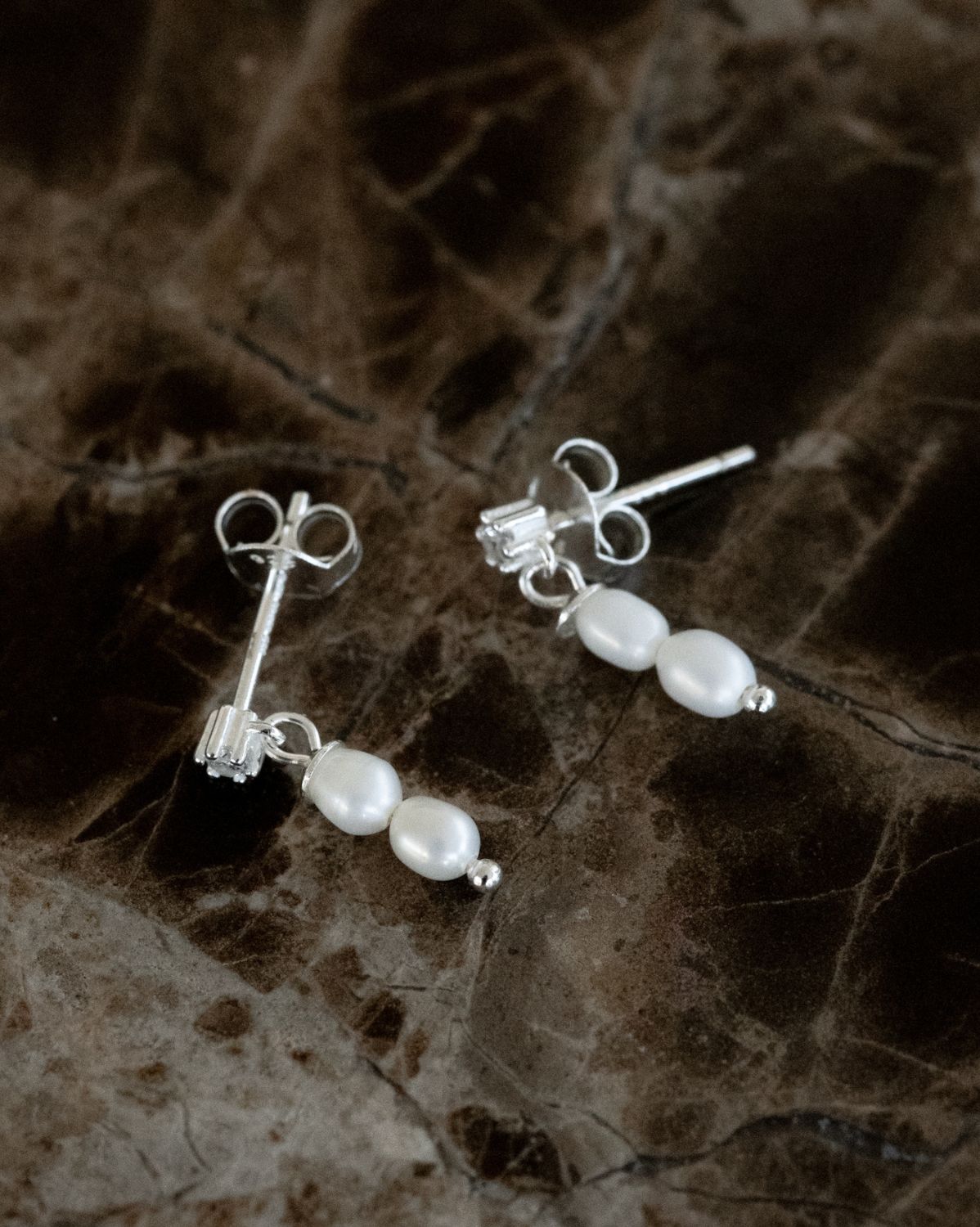 Double Mini Pearl Studs
