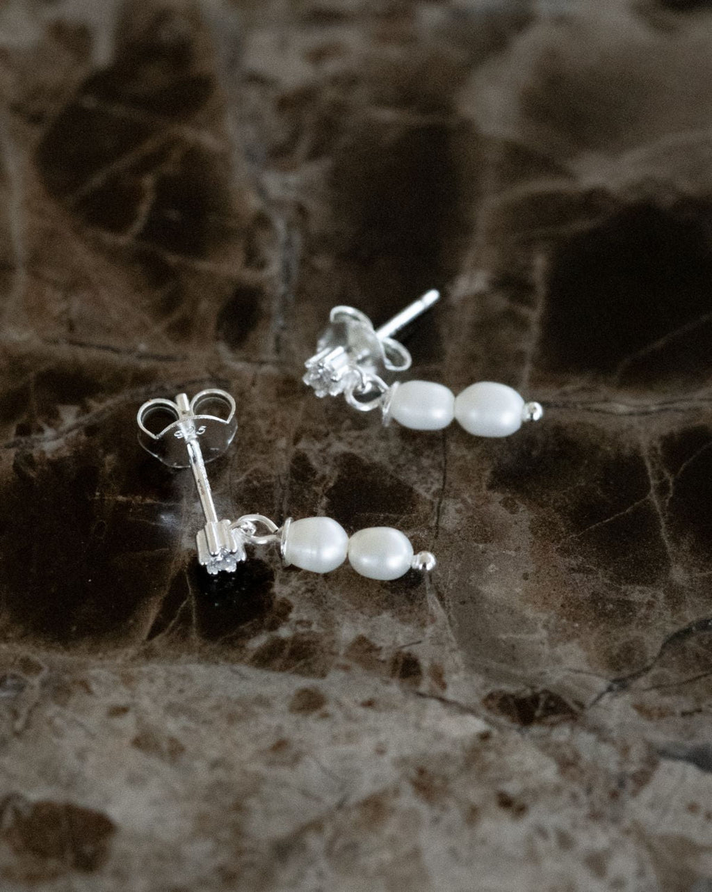 Double Mini Pearl Studs